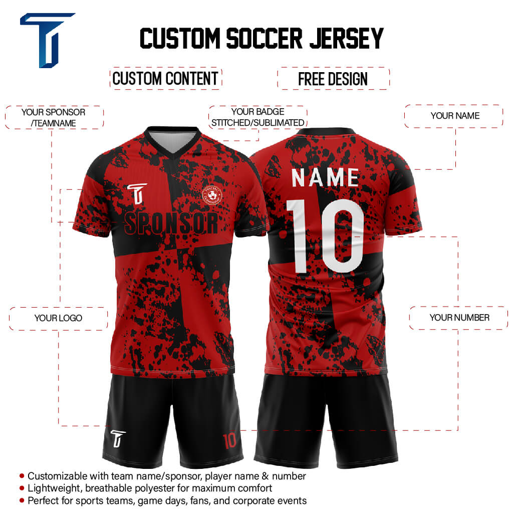 Splatter Soccer Jersey custom content
