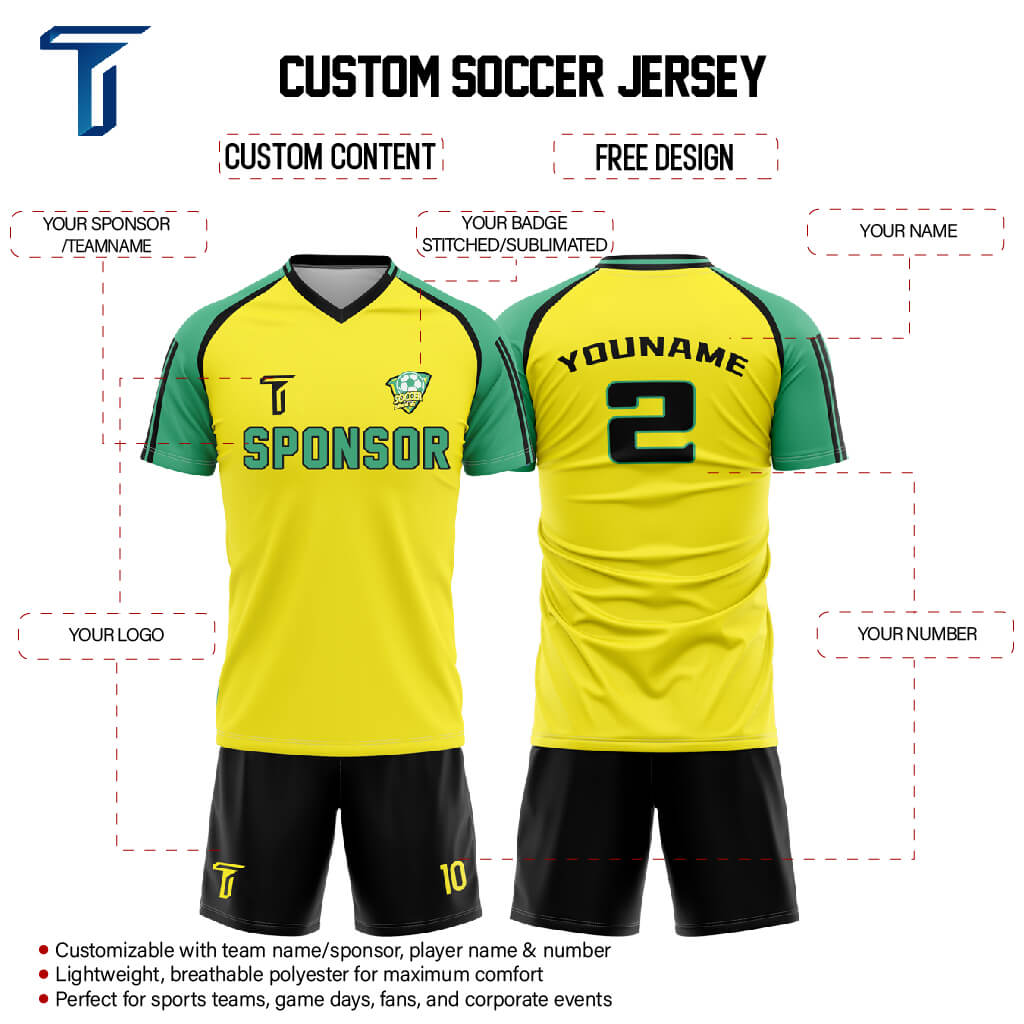 Vibrant Soccer Jersey custom content