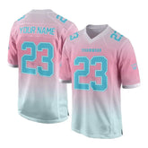 Custom Red-Teal Gradient Authentic Football Jersey