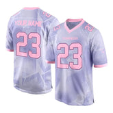 Custom Purple-Pink Authentic Football Jersey