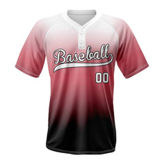 Blush Custom Two-Button Baseball Jersey