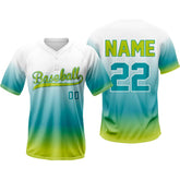 Kelly-Pine Green Custom Two-Button Baseball Jersey