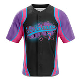 Darkness Custom Full Button Baseball Jersey - T teamwear