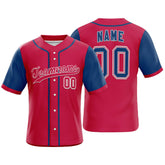 Retro Colorblock Custom Full Button Baseball Jersey