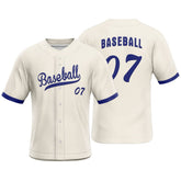 Off-white Vintage Custom Full Button Baseball Jersey