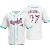 Glossy Custom Classic Full Button Baseball Jersey