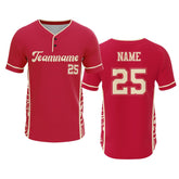 Retro Rose Custom Two-Button Baseball Jersey