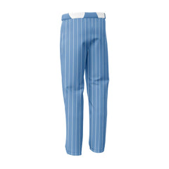 Custom Blue White Pinestripe Stretch Practice Loose-fit Baseball Pants