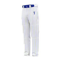 Custom White Blue Pinestripe Stretch Practice Loose-fit Baseball Pants