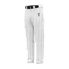 Custom White Black Pinestripe Stretch Practice Loose-fit Baseball Pants