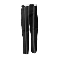 Custom Black White Pinstripe Stretch Practice Loose-Fit Baseball Pants