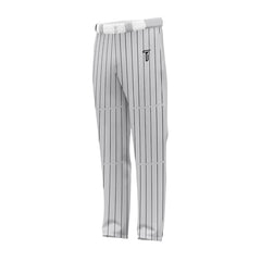 Custom Grey Black Pinestripe Stretch Practice Loose-fit Baseball Pants