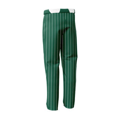 Custom Green White Pinestripe Stretch Practice Loose-fit Baseball Pants