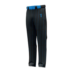 Custom Black Blue Pinestripe Stretch Practice Loose-fit Baseball Pants