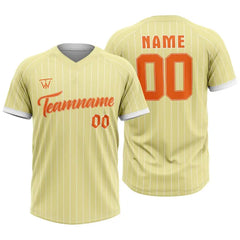 Custom Cream-White Pinstripe Throwback Baseball Jersey