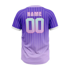 Custom Purple Gradient Pinstripe Throwback Baseball Jersey