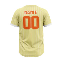 Custom Cream-White Pinstripe Throwback Baseball Jersey