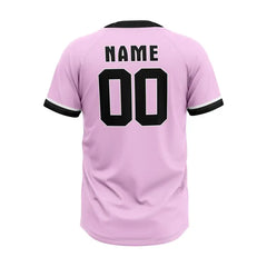 Custom Black-Pink Throwback Baseball Jersey