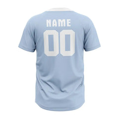Custom White-Blue Throwback Baseball Jersey