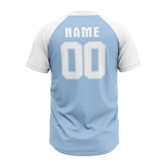 Custom Blue-White Split Throwback Baseball Jersey