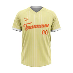 Custom Cream-White Pinstripe Throwback Baseball Jersey