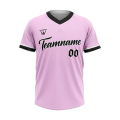 Custom Black-Pink Throwback Baseball Jersey
