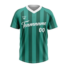 Custom Green Stripe Throwback Baseball Jersey