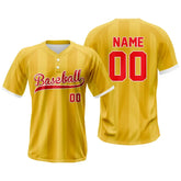 tteamwear custom baseball two button jersey