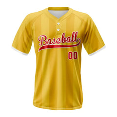 Custom Corn Stripe Two-Button Baseball Jersey