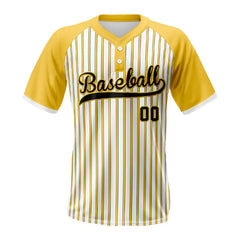 Custom Corn Pinstripe Two-Button Baseball Jersey
