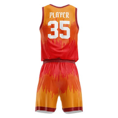 Custom Fire Basketball Jersey Uniform