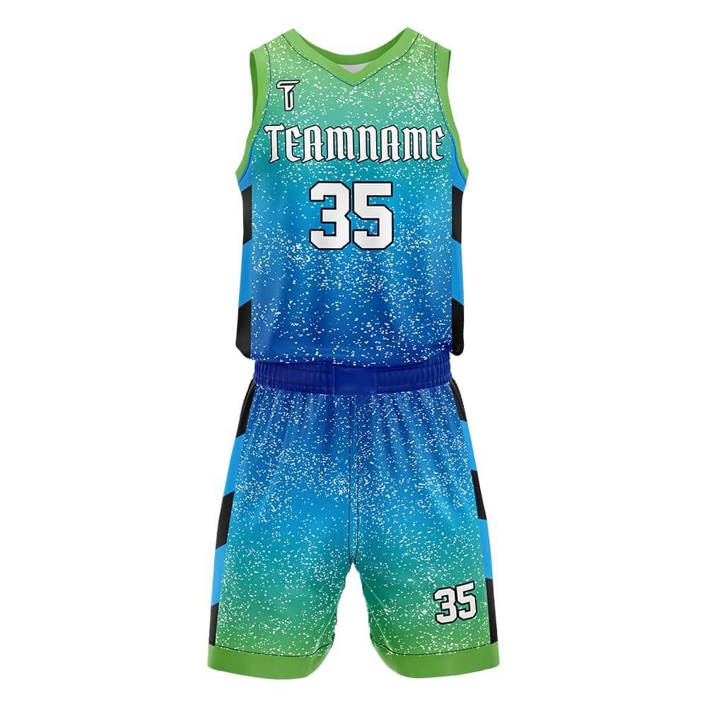 Galaxy Dust Adult Youth Basketball Jersey Set 3D front