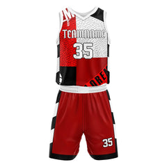 Street Block Adult Youth Basketball Jersey Set 3D front
