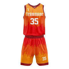 Custom Fire Basketball Jersey Uniform