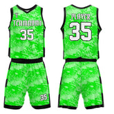 Neon Camo Adult Youth Basketball Jersey Set 3D effect