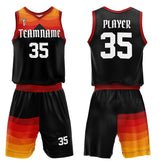 Sunset Adult Youth Basketball Jersey Set 3D effect