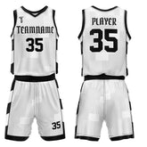 Monochrome Adult Youth Basketball Jersey Set 3D effect