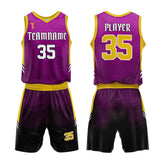 Custom Violet Mariner Adult Youth Basketball Jersey Set