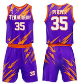 Custom Purple Spark Basketball Jersey Uniform Set