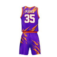 Custom Purple Spark Basketball Jersey Uniform Set