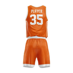 Custom Orange-White Basketball Jersey Uniform Set
