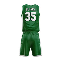Custom Green-White Basketball Jersey Uniform Set