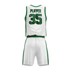 Custom White-Green Basketball Jersey Uniform Set