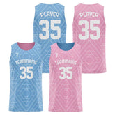 Diamond Grid Custom Reversible Basketball Jersey