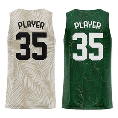 Leaves Custom Reversible Basketball Jersey