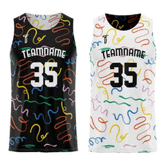 Colored Ribbons Custom Reversible Basketball Jersey