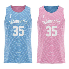 Diamond Grid Custom Reversible Basketball Jersey