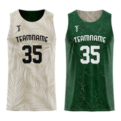 Leaves Custom Reversible Basketball Jersey