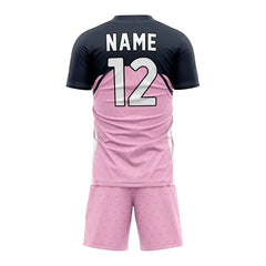 Custom Pink Polka-Dots Team Soccer Jersey Uniform Set