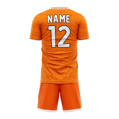 Custom Orange Maze Team Soccer Jersey Uniform Set
